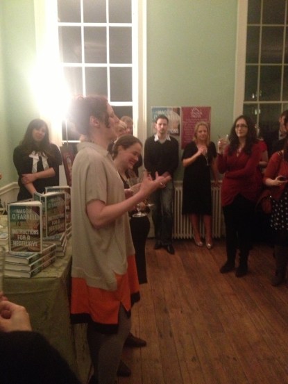 Maggie O'Farrell thanks everyone for their support and for coming to the event